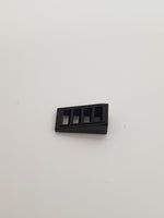 1x2x2/3 Dachstein mit 4 Gitter schwarz black