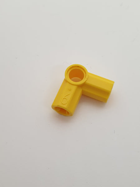 Technik Pin- und Achsverbinder #6 mit 90° gelb