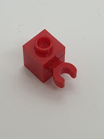 1x1 Stein mit Clip vertikal offene Noppe rot