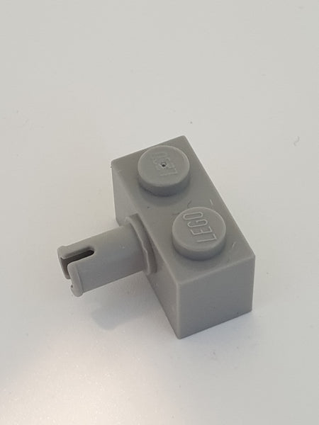 1x2 modifizierter Stein mit Pin althellgrau light gray