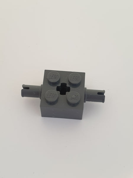 2x2 Achsstein mit 2 Pins neudunkelgrau