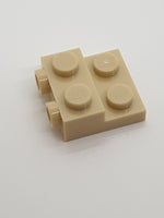 2x2x2/3 Platte modifiziert mit 2 Noppen an einer Seite beige tan