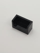 1x2x1 Paneel mit 2 Wänden schwarz black