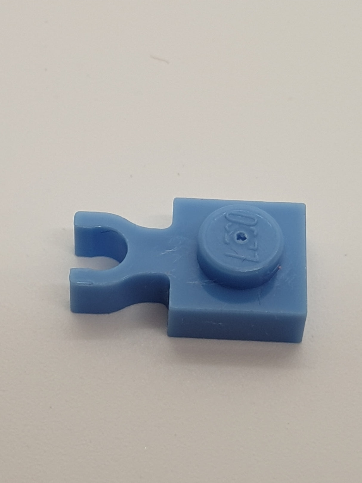 1x1 Platte mit Clip vertikal mittelblau
