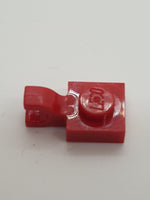 1x1 Platte mit offenem O-Clip horizontal rot