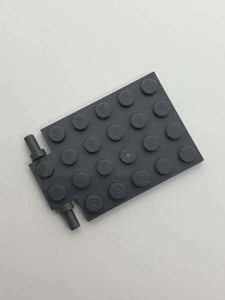 4x6 modifizierte Platte Falltür mit Scharnier und langen Pins neudunkelgrau