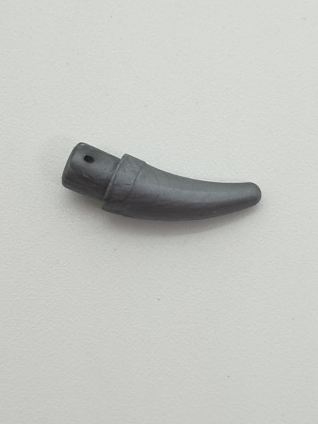 Hornspitze / Zahn klein (Helm Horn) dunkles pearlsilber