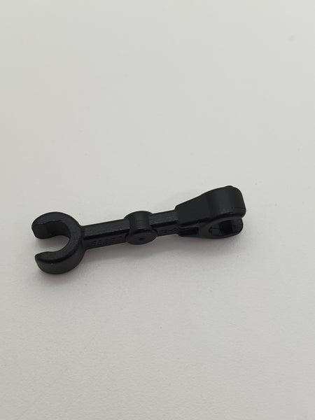 Arm mechanisch, gerade mit Clips 90° (vertikaler Griff) schwarz black