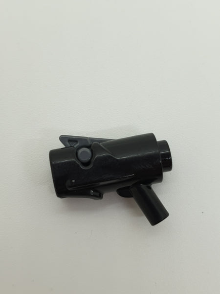 Minifig, Waffe Weapon Gun, Mini Blaster mit Trigger neudunkelgrau,  schwarz black