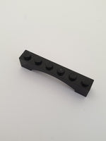 1x1x6 Bogenstein,mit Absatz schwarz black