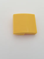 2x2 Halbbogenstein flach keine Noppen gelb