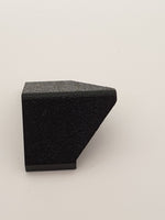 1x2 Dachfirst 45° mit Überstand Boden offen schwarz black