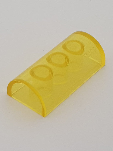 2x4x1 Bogenstein rund Halbkreis transparent gelb