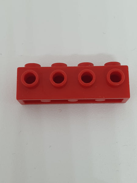 1x4 modifizierter Stein mit 4 Noppen an der Seite rot