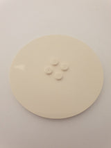 8x8 Rundfliese eben mit 4 Noppen mittig weiß white