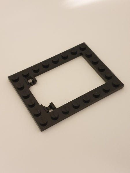 6x8 Platte modifiziert Falltürrahmen lange Pinhalter schwarz black