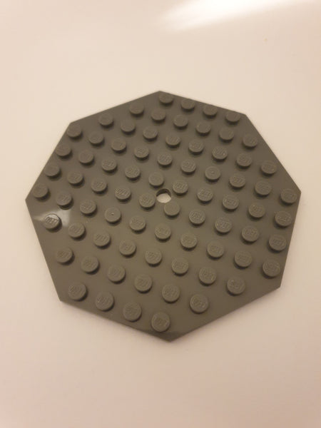 10x10 Platte modifiziert achteckig mit Loch neudunkelgrau