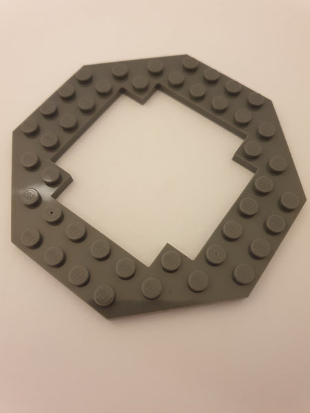 10x10 Platte modifiziert achteckig offene Mitte neudunkelgrau