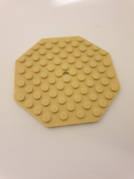 10x10 Platte modifiziert achteckig mit Loch beige tan