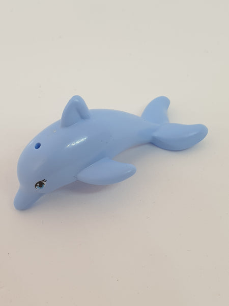 Delphin springend, mit Achshalter, blaue Augen hellblau bright light blue