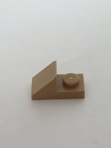 1x2 Dachstein 45° mit 2/3 Ausschnitt dunkelbeige