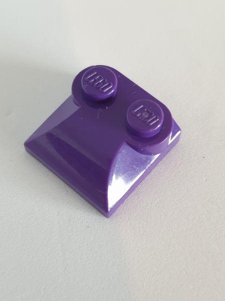 2x2x2/3 modifizierter Stein zwei Noppen, gekrümmt lila dark purple