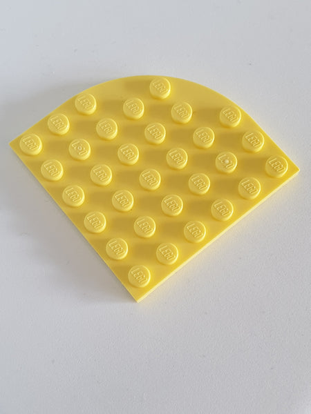 6x6 Eckplatte / Rundplatte hellgelb bright light yellow