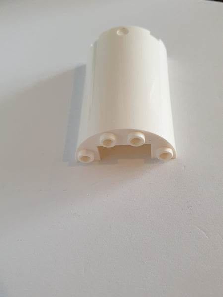 5x4x2 Wandelement / halber Zylinder mit Ausschnitt weiß white