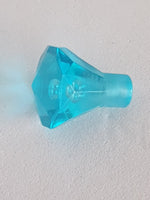 1x1 Diamant klein transparent azurblau hellblau