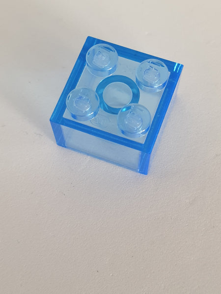 2x2 Stein transparent medium blau