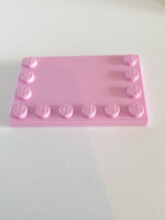 4x6 Fliese modifiziert mit Noppen auf Ecken rosa bright pink