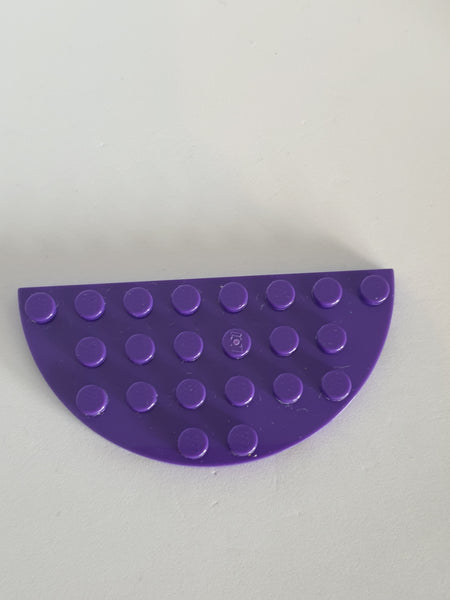 4x8 Platte doppelt abgerundet lila dark purple