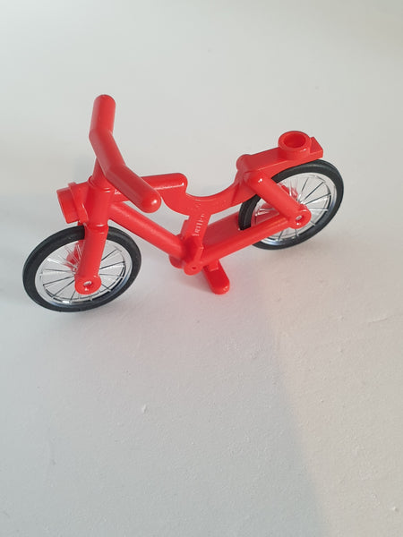 Fahrrad für Minifigur mit Rädern rot red
