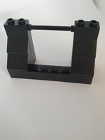 8x3x4 Wandelement Reling Bootmauer Geländer mit Stange schwarz black