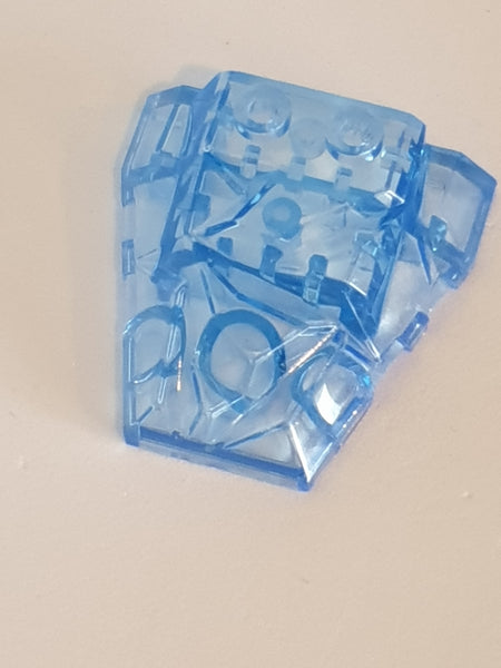 4x4 Keil gebrochen Polygon Oberseite transparent blau