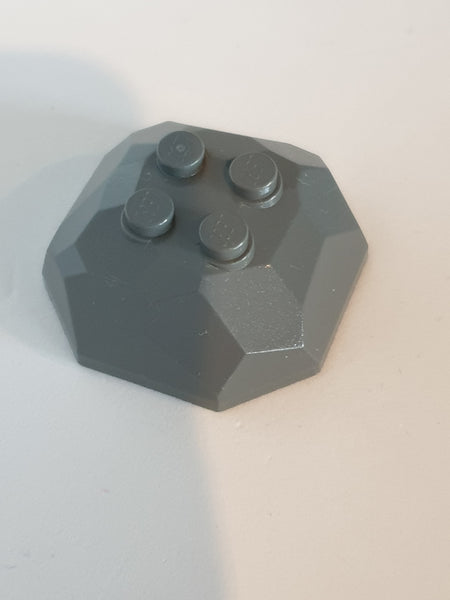 4x4x1 Felsen Stein Oberteil neudunkelgrau dark bluish gray