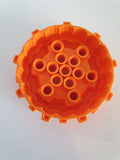 Rad aus Hartplastik 8x8 mit 13 Pin-Löchern orange