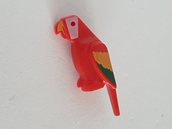 Papagei Tier Vogel mit 1x1 Sitzfläche rot