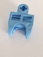 2x3 Technik Kugelgelenk mit Verbinder Open Sides, Angled Forks with Closed Axle Holes mittelblau