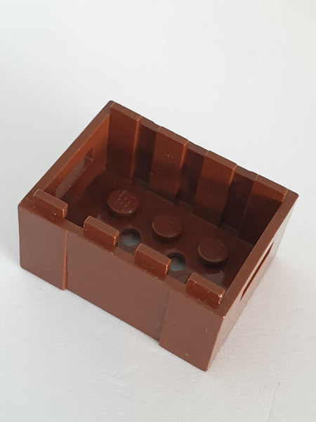 3x4 Kiste Box mit Handgriffen neubraun reddish brown