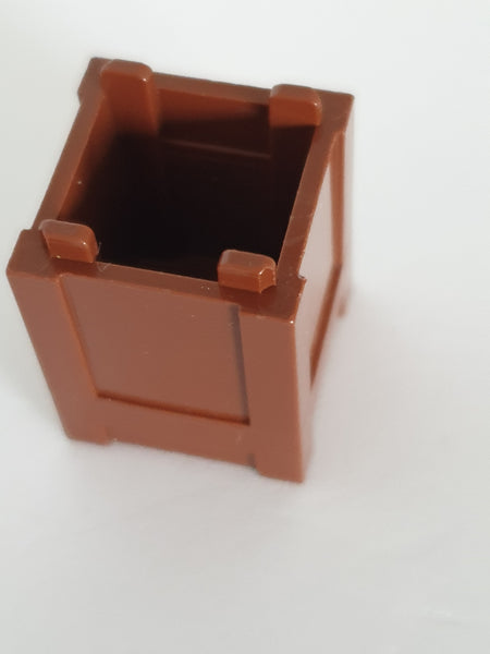 2x2x2 Kiste Box offen neubraun reddish brown