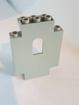 1x5x6 Burgteil Mauerteil mit Fenster althellgrau light gray