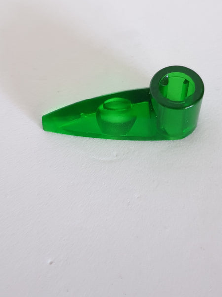 1x3 Bionicle Keil Zahn mit Achsenloch transparent grün