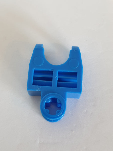 2x3 Technik Kugelgelenk mit Verbinder Open Sides, Angled Forks with Closed Axle Holes blau