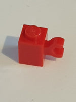 1x1 Stein mit Clip horizontal rot