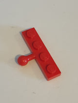 1x4 modifizierte Platte mit Kugelkopf rot