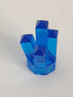 1x1 Fels Kristall mit 5 Auswölbungen transparent dunkelblau trans dark blue