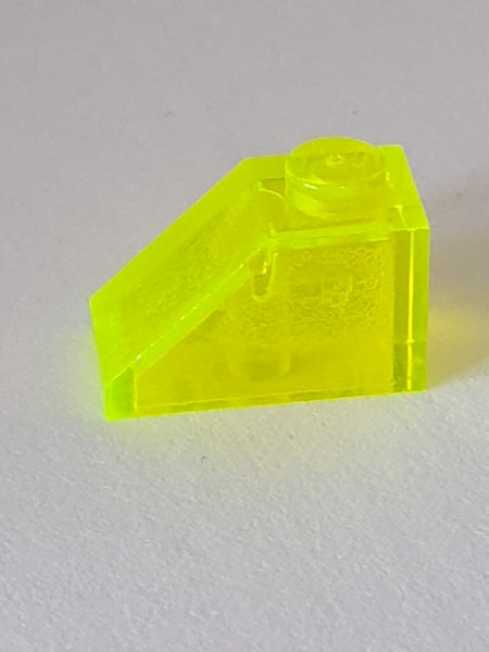 1x2 Dachstein klein transparent neongrün