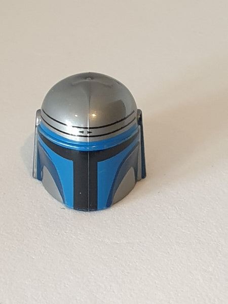 Helm SW Mandalorian mit hellblauem und dunkelblauem Aufdruck Star Wars