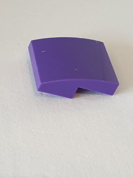 2x2 Halbbogenstein flach keine Noppen lila dark purple